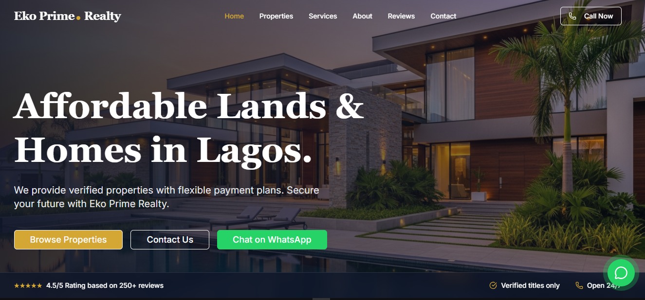Real estate platform screenshot